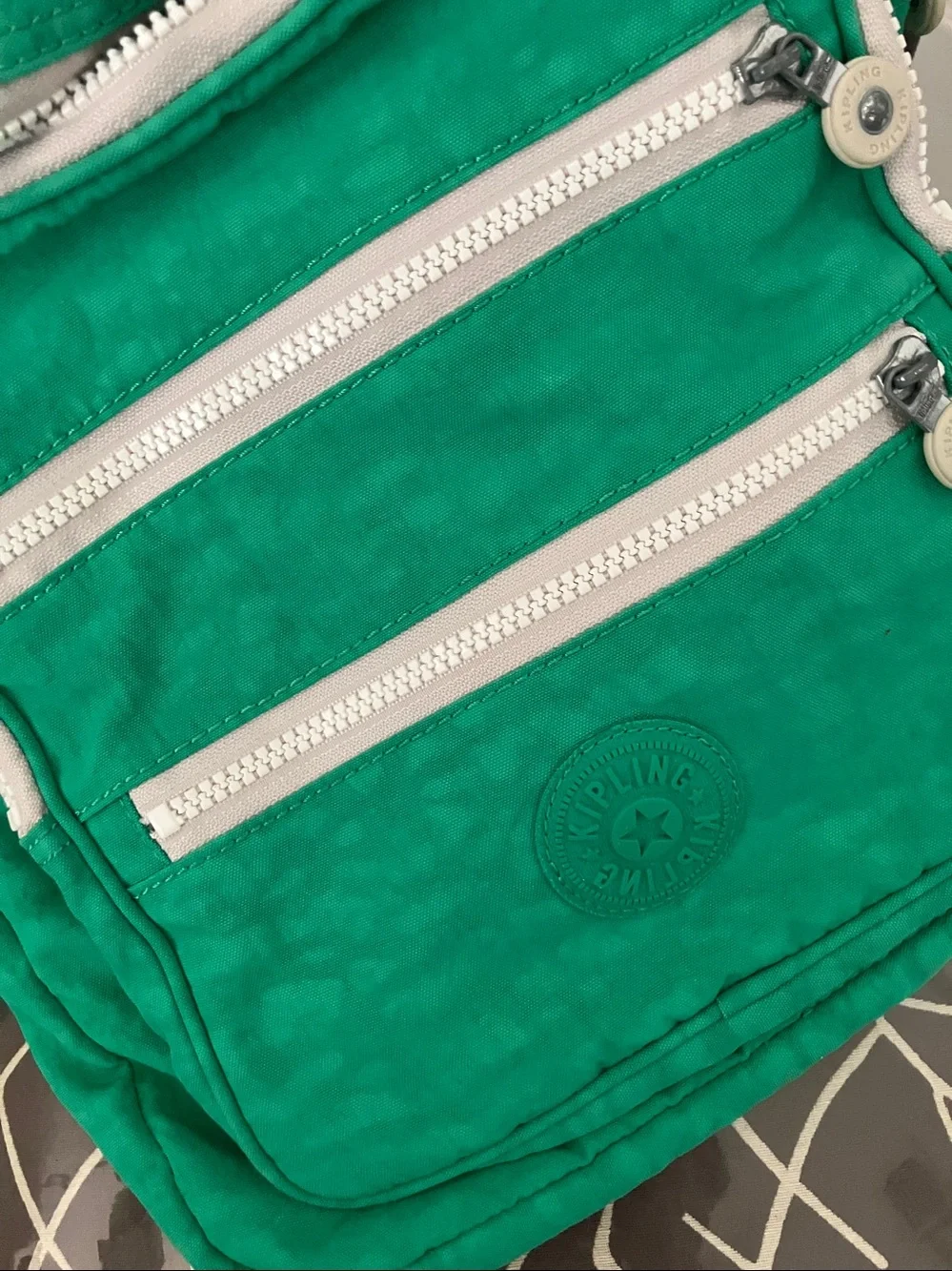 KIPLING KADEN Multi Zip nylon backpack in Island Green Spectator color